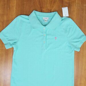 NWT J. Crew Mint Green Short Sleeve Polo T-shirt Dress - XXS